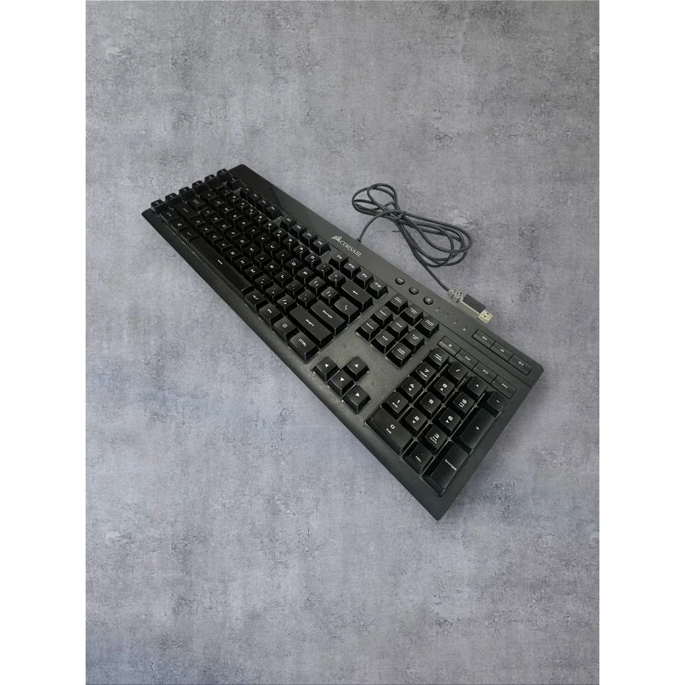 Corsair K55 RGB Gaming Keyboard Full Size Black Programmable Macro Keys-READ